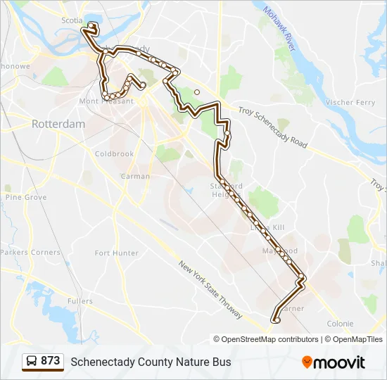 873 Bus Line Map