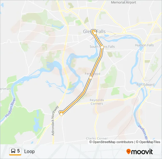 5 Bus Line Map