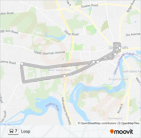 7 Bus Line Map