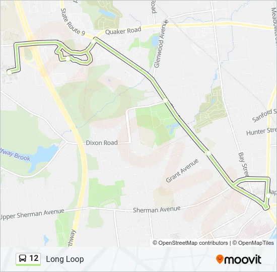 12 Bus Line Map