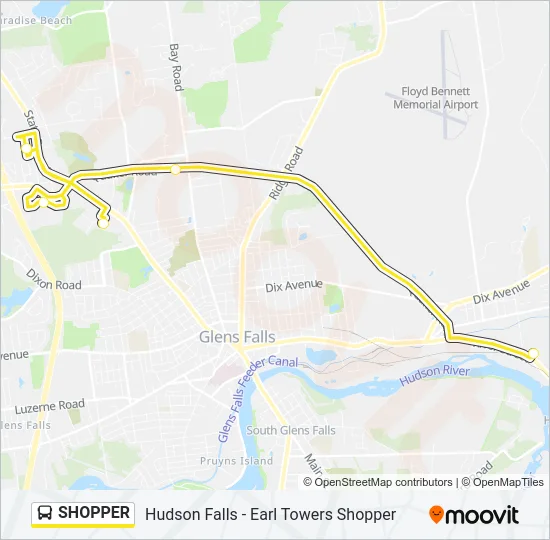 SHOPPER Bus Line Map