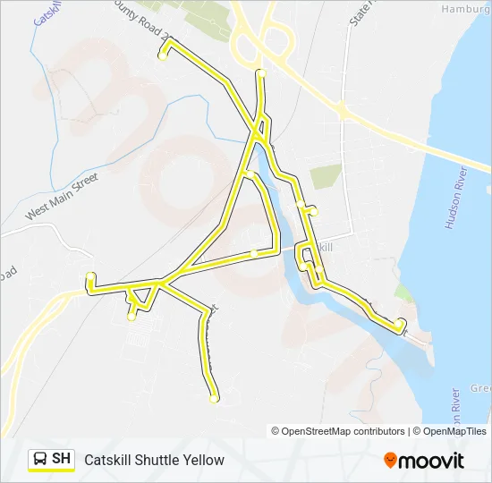 SH Bus Line Map