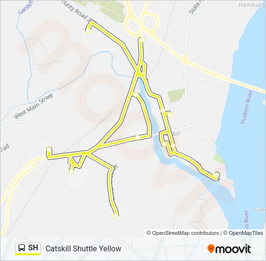 SH Bus Line Map