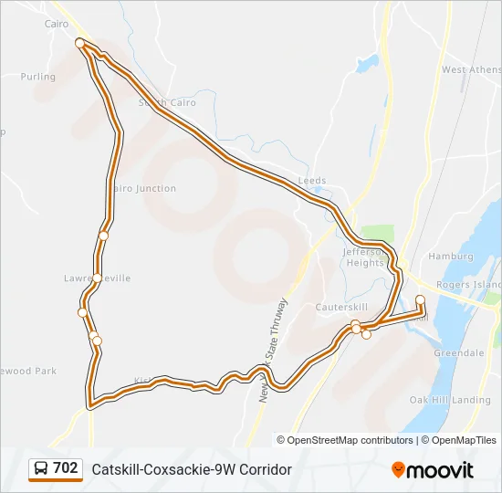 702 Bus Line Map