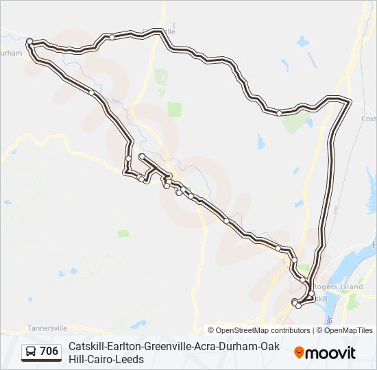 706 bus Line Map