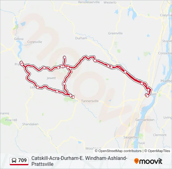 709 Bus Line Map