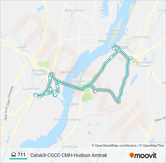 711 Bus Line Map