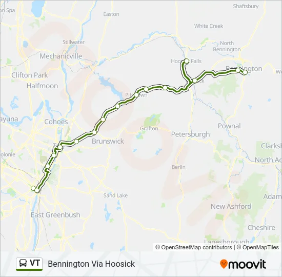 VT Bus Line Map