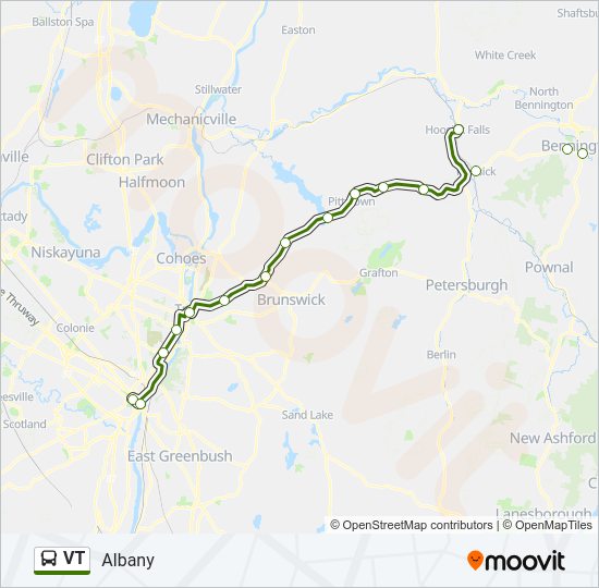 VT bus Line Map