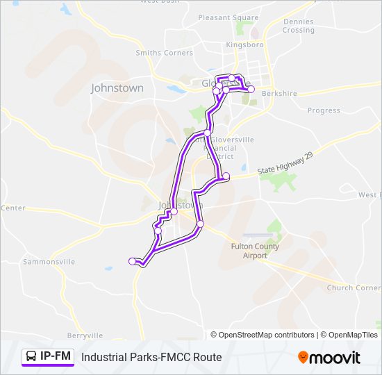 IP-FM bus Line Map