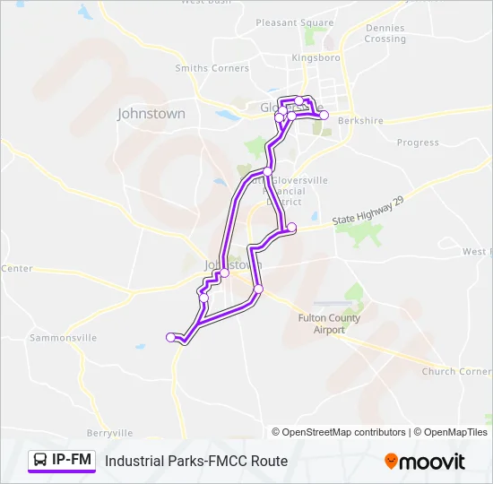 IP-FM Bus Line Map