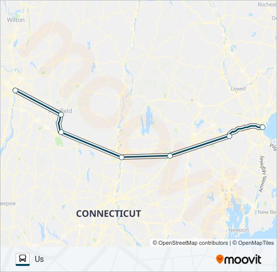 Ruta greyhound us0270s: horarios, paradas y mapas - Boston (South