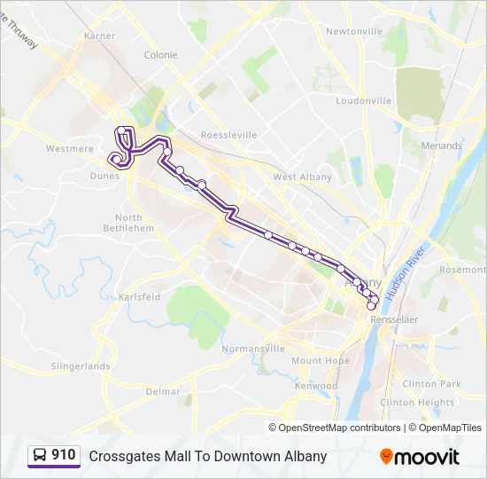 910 Bus Line Map