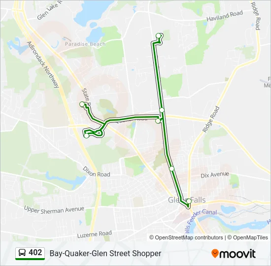 402 Bus Line Map