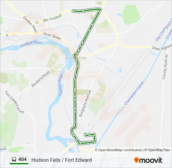 404 Bus Line Map