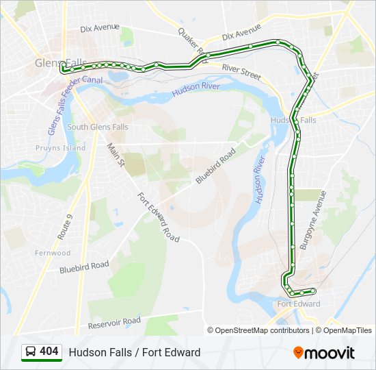 404 bus Line Map