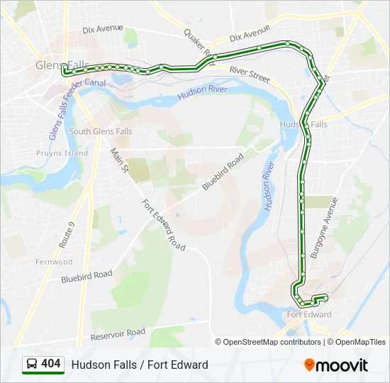 404 Bus Line Map