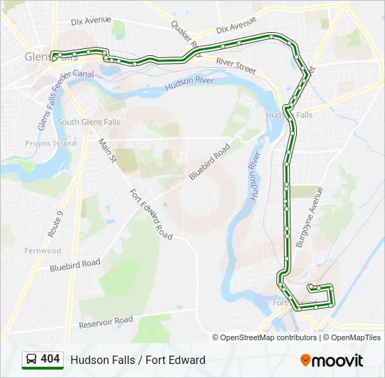 404 Bus Line Map