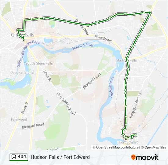 404 Bus Line Map