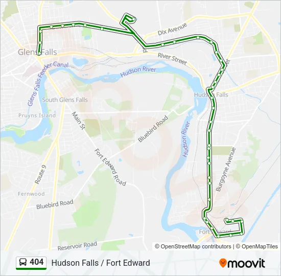 404 Bus Line Map