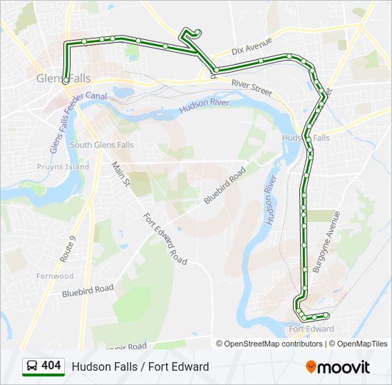 404 bus Line Map