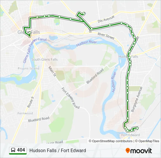 404 Bus Line Map