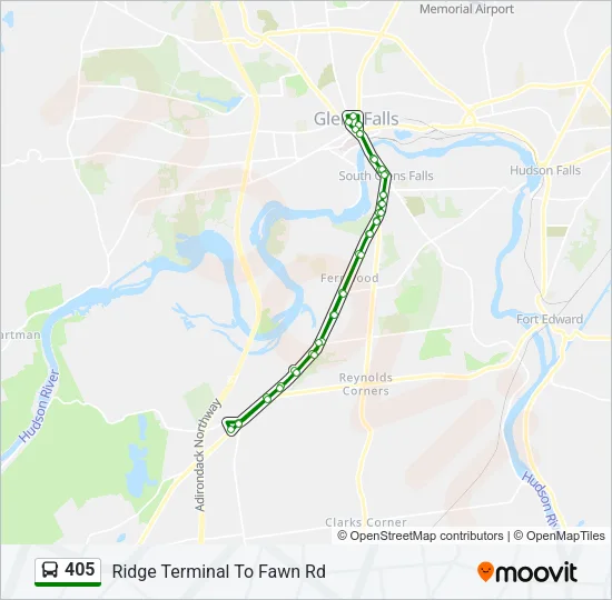 405 Bus Line Map