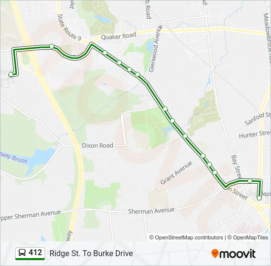 412 Bus Line Map