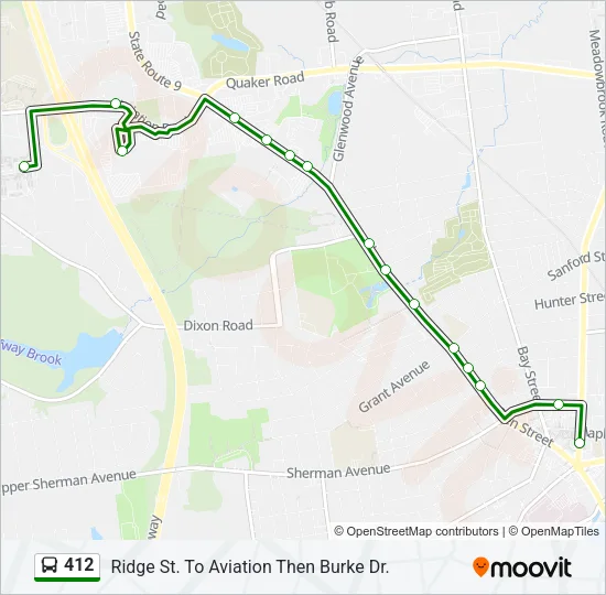 412 Bus Line Map