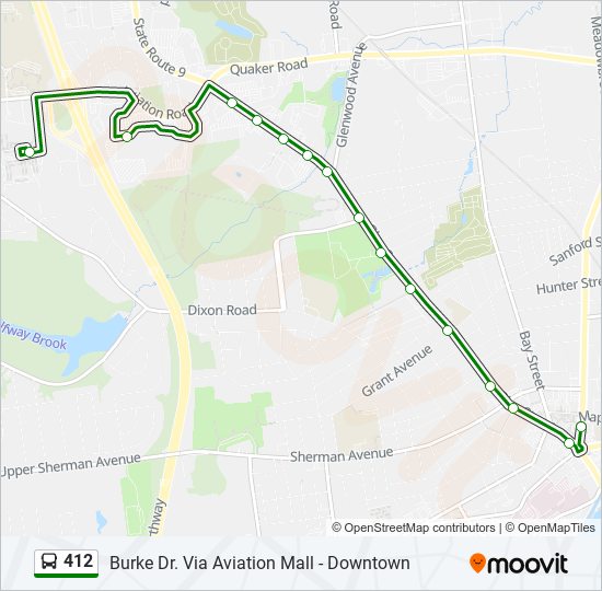 412 bus Line Map