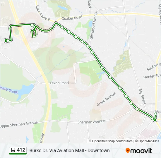 412 Bus Line Map