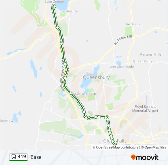 Mapa de 419 de autobús