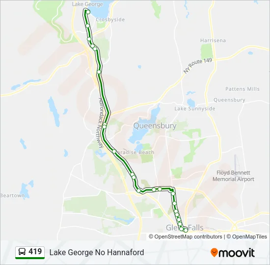 419 Bus Line Map