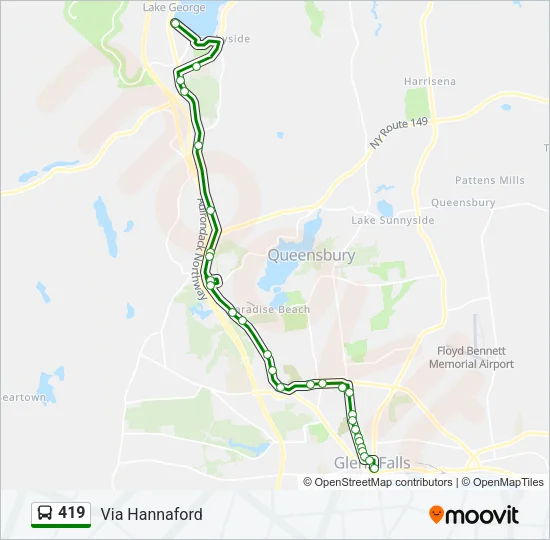 419 Bus Line Map