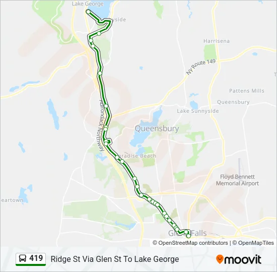419 Bus Line Map