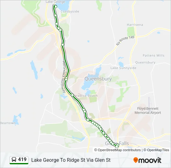 419 Bus Line Map