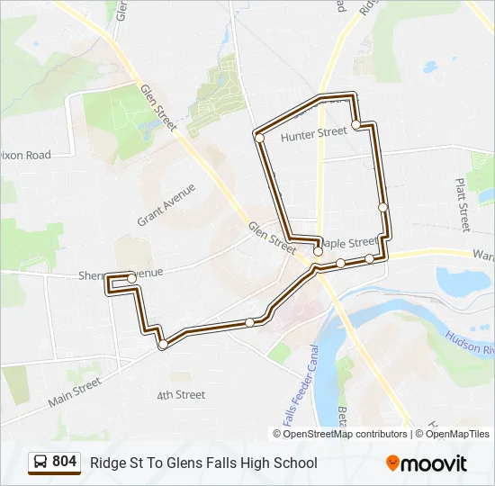 804 Bus Line Map