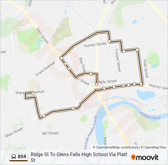 804 Bus Line Map