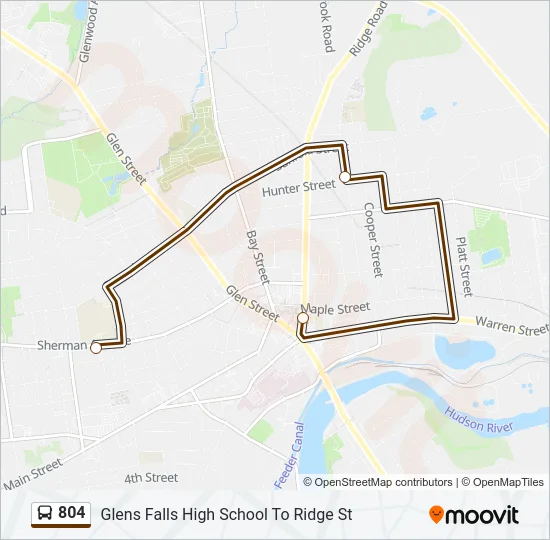 804 Bus Line Map