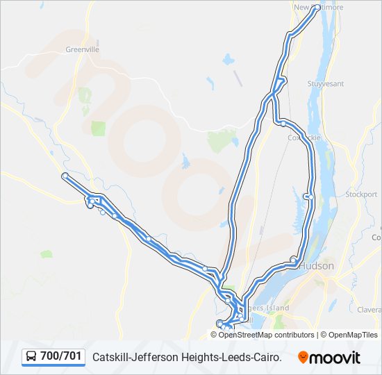 700/701 bus Line Map