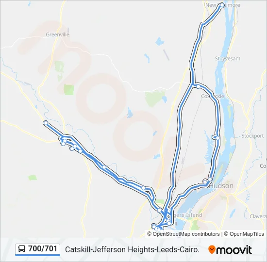 700/701 Bus Line Map
