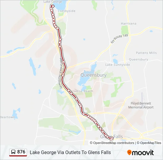 876 Bus Line Map