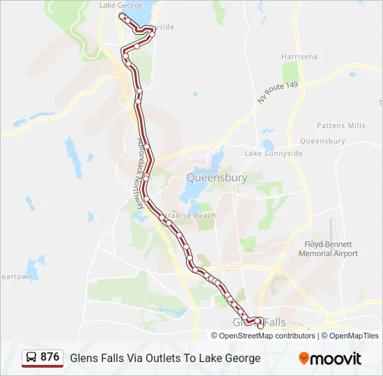 876 Bus Line Map