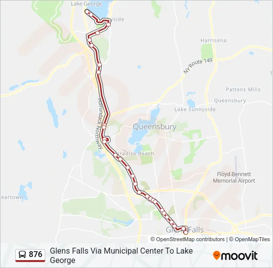 876 Bus Line Map