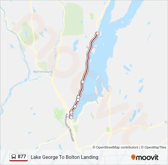 877 Bus Line Map