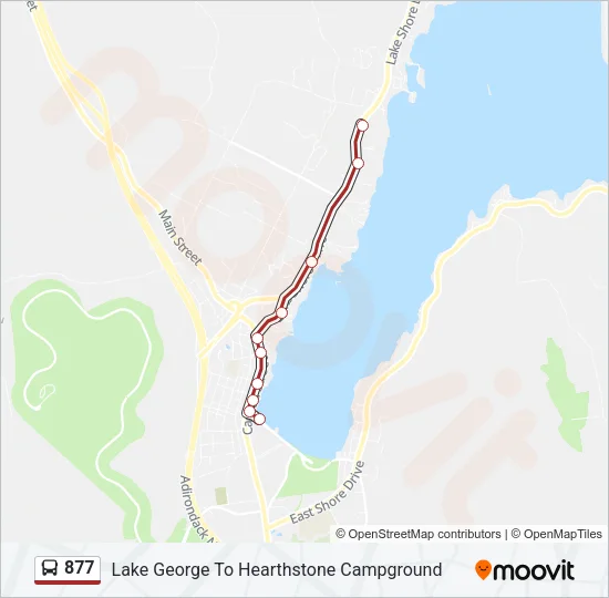 877 Bus Line Map