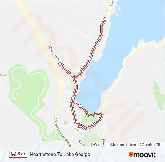 877 bus Line Map