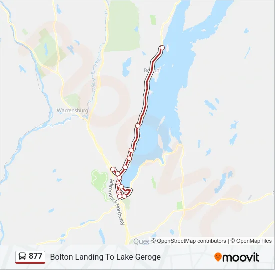 877 Bus Line Map