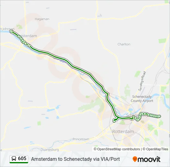 605 Bus Line Map