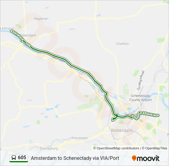 605 Bus Line Map